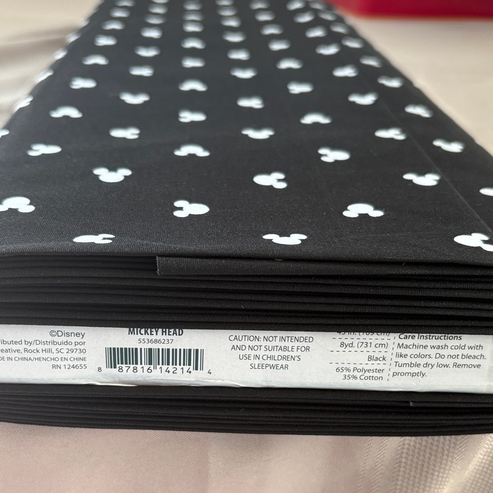 Disney Black and White Mickey Mouse Fabric Roll